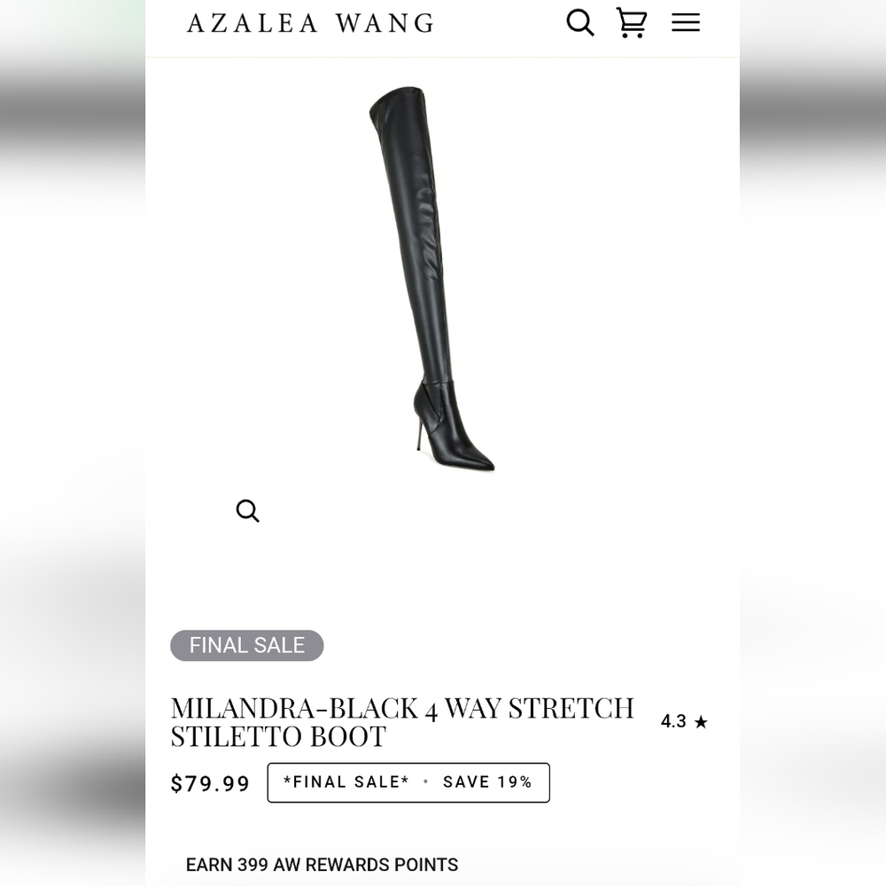 Azalea Wang Black Stiletto Boot